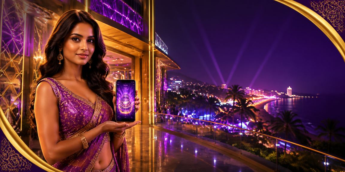 User enjoying optimized mobile casino app interface at beach in Goa