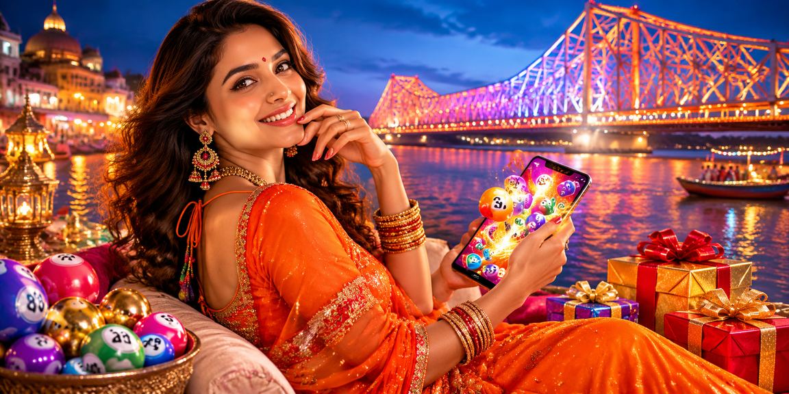 Kolkata Howrah Bridge lottery night scene